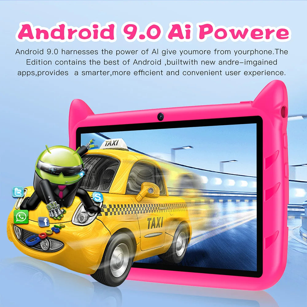 Tablette Bdf Kids / 7'' / 5G / Wifi / Quad core / Android / 4Gb ram / 64Gb Rom