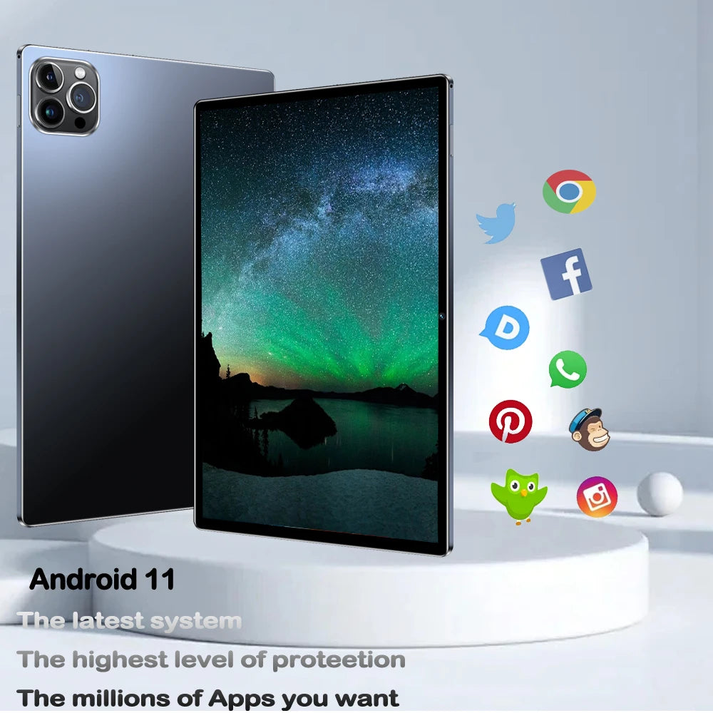 Tablette Sauenaneo 10,1'' / Octa-core / 4Gb Ram / 64Gb Rom / Google Play Android / Dual Camera / Batterie 11500Mah