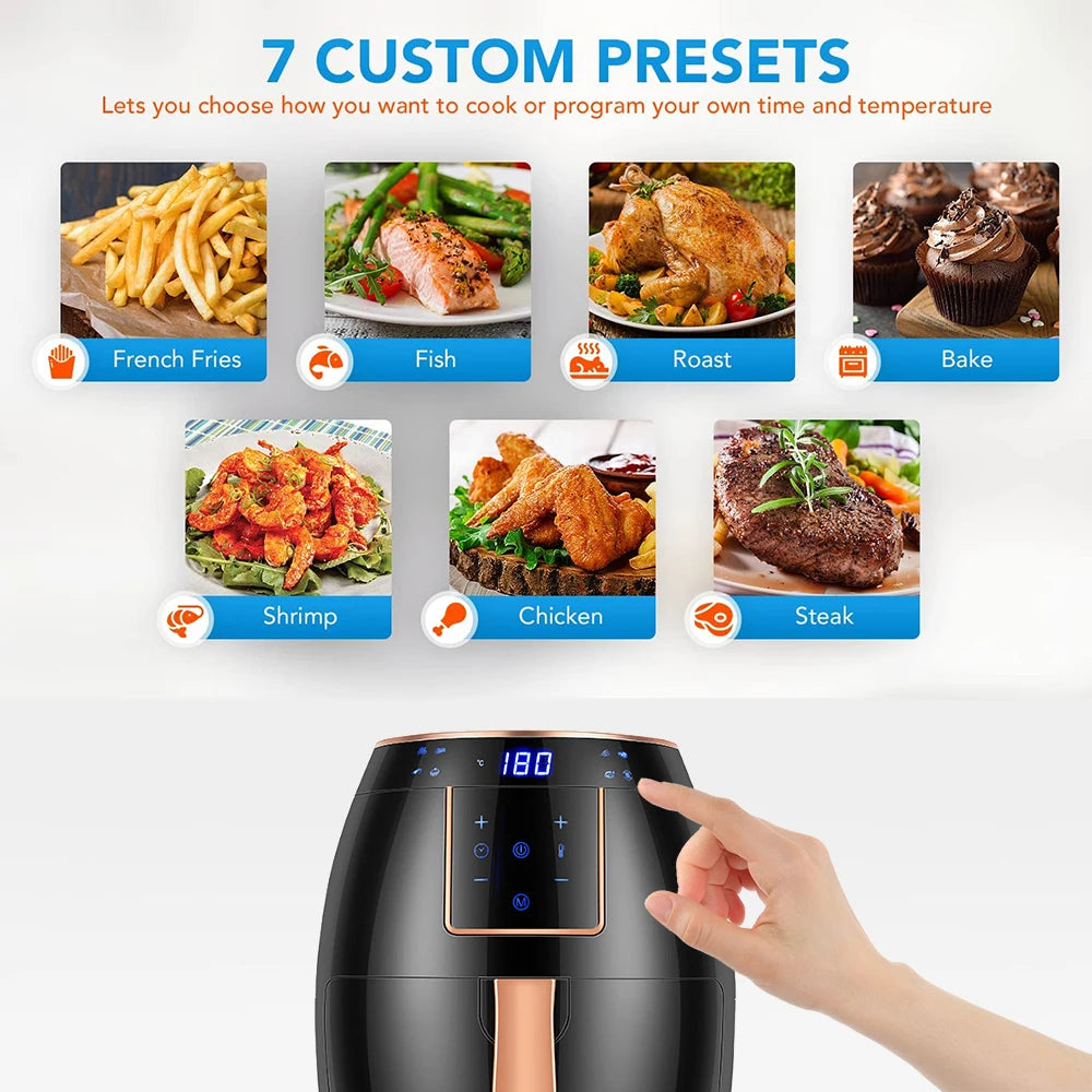 Air Fryer 5.5L 1300W Ecran tactile Multifonction