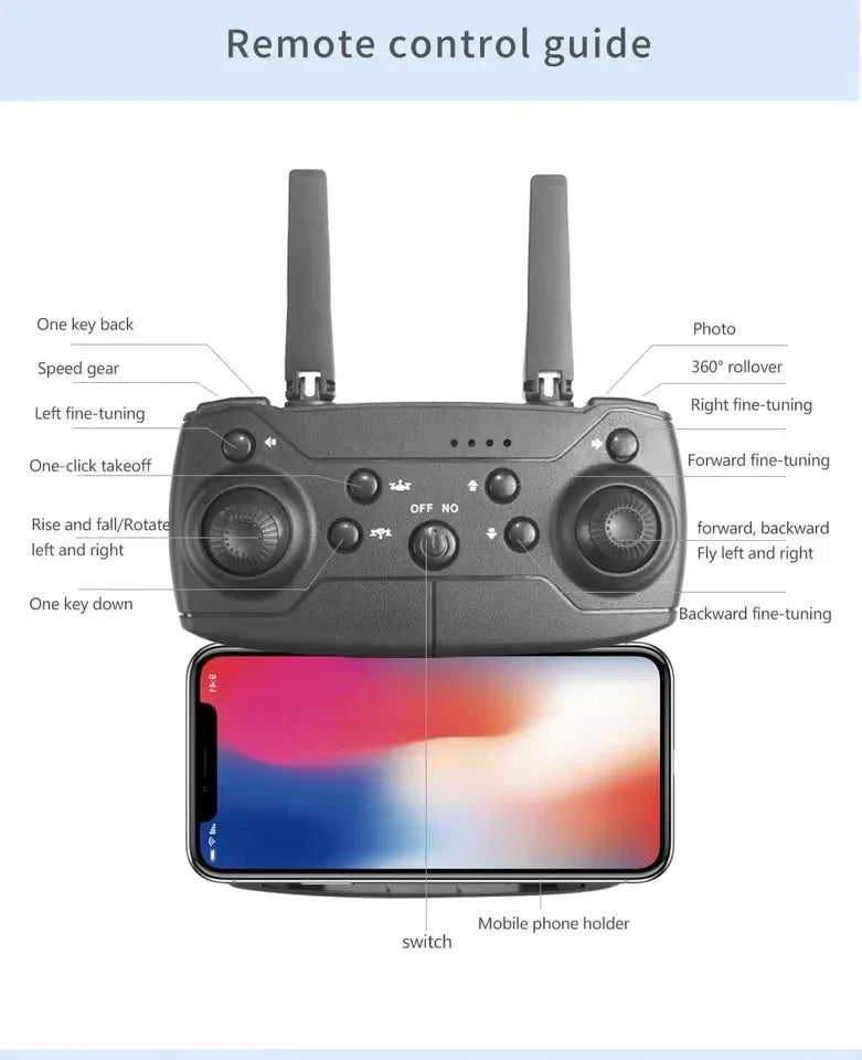 Drone 4K/1080P/ Double camera HD Camera/Pliable Hélicoptère WIFI FPV