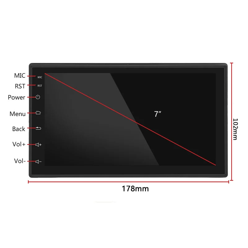 ACODO Android Car Player 7 inch Wireless Carplay Auto Radio With WiFi Bluetooth FM Navigation Autoradio Stereo