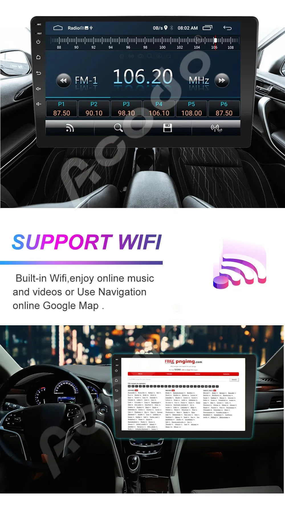 ACODO Android Car Player 7 inch Wireless Carplay Auto Radio With WiFi Bluetooth FM Navigation Autoradio Stereo
