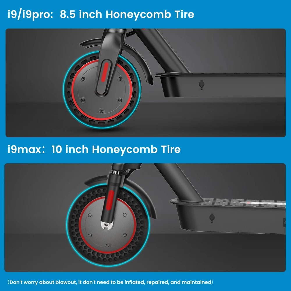 iScooter i9/i9pro/i9max Batterie 350/500W (7.5/10Ah) Roue 8.5''/10'' Trottinette Electrique